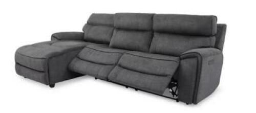 THREE PIECE FABRIC CHAISE SECTIONAL