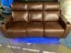 LEATHER SOFA WITH POWER HEADRESTS - 3