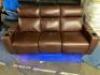 LEATHER SOFA WITH POWER HEADRESTS - 4