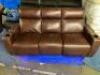 LEATHER SOFA WITH POWER HEADRESTS - 5