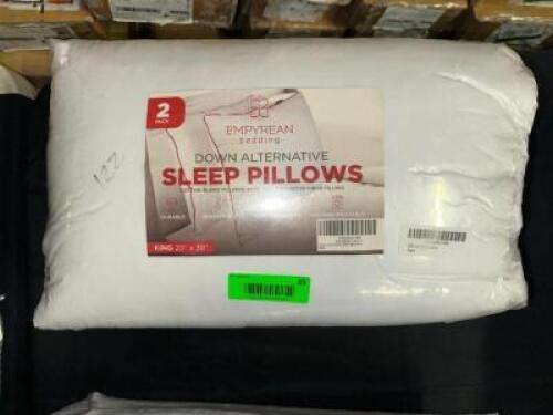 TWO PACK KING DOWN ALTERNATIVE SLEEP PILLOWS