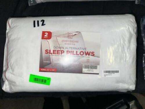 TWO PACK KING DOWN ALTERNATIVE SLEEP PILLOWS