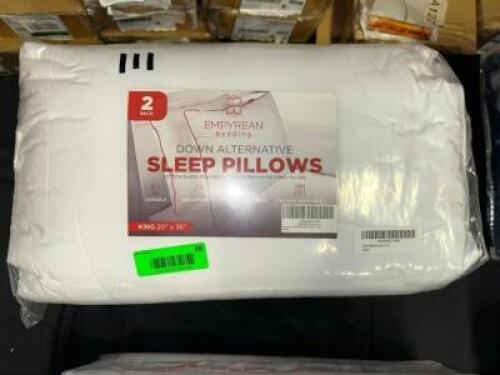 TWO PACK KING DOWN ALTERNATIVE SLEEP PILLOWS