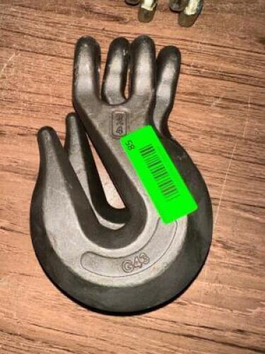 (2)- HEAVY DUTY OPEN EYE HOOKS