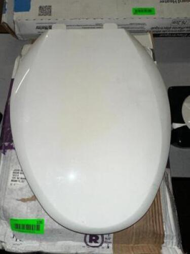 (3)- WHITE ELONGATED TOILET SEATS