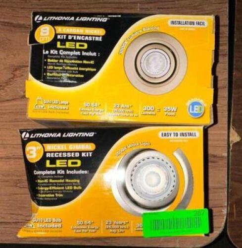 (2)- 3" NICKEL GIMBAL LED LIGHT KITS