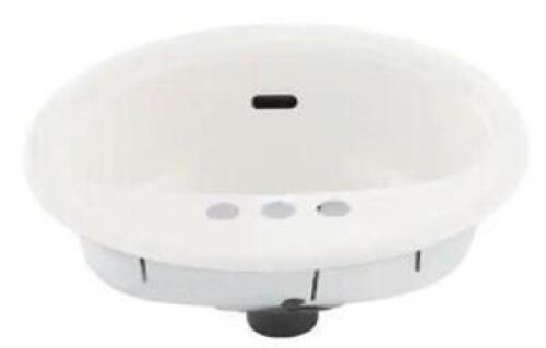 19" ROUND WHITE DROP IN SINK