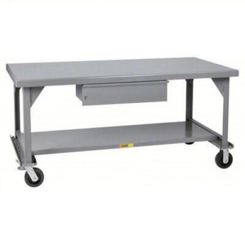 DESCRIPTION: (1) WORKBENCHBRAND/MODEL: LITTLE GIANT #21E725INFORMATION: 3,600 LB OVERALL LOAD CAPACITY, GRAYSIZE: 36" X 72" X 34"RETAIL$: $1875.23 EAQTY: 1