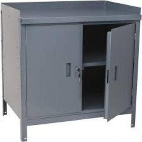 DESCRIPTION: (1) COMBINATION STORAGE CABINET & WORK TABLE BRAND/MODEL: WORKSMART #WS-MH-CAB-003 INFORMATION: 660 LB MAX CAPACITY, SIZE: 36" X 36" X 24