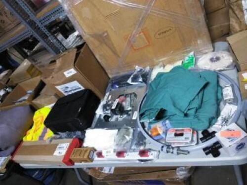 DESCRIPTION: (1) TABLE OF MISC ITEMS BRAND/MODEL: MANY INFORMATION: MUST COME INSPECT SIZE: WHOLE TABLE AS 1 LOT QTY: 1
