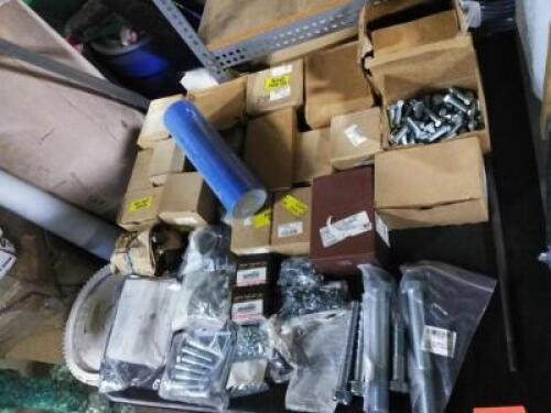 DESCRIPTION: (1) TABLE OF MISC NUTS AND BOLTS BRAND/MODEL: MANY INFORMATION: MUST COME INSPECT SIZE: WHOLE TABLE AS 1 LOT QTY: 1