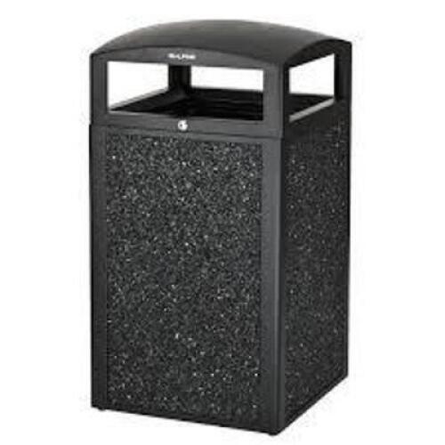 DESCRIPTION: (1) ALL WEATHER TRASH CONTAINER WITH STONE PANELS BRAND/MODEL: ALPINE INDUSTRIES #471-40-STO INFORMATION: SEE INSPECTION SIZE: 40 GALLON