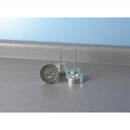 DESCRIPTION: (1) SANITARY DIAL THERMOMETER BRAND/MODEL: REOTEMP #8YP86 INFORMATION: BOTTOM MOUNT, 0&deg; TO 200&deg;F, 1 1/2 IN TRICLAMP, 5 IN DIAL DIA, 6 IN