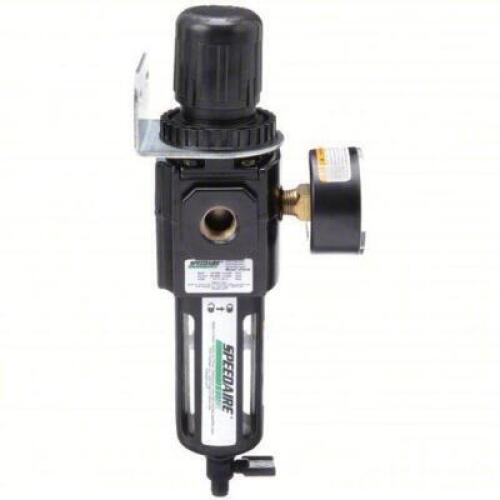 DESCRIPTION: (1) FILTER REGULATOR BRAND/MODEL: SPEEDAIRE #4ZK93 INFORMATION: 3/8 IN NPT, 120 CFM, 40 MICRON, 5 PSI TO 150 PSI, MANUAL DRAIN, ALUMINUM