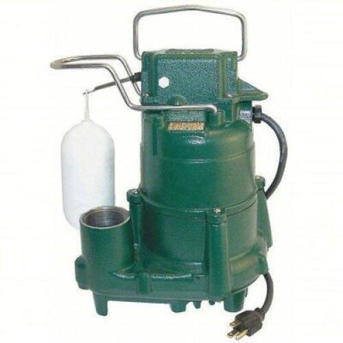 DESCRIPTION: (1) SUBMERSIBLE SUMP PUMP BRAND/MODEL: ZOELLER #5CZG4 INFORMATION: 1/2, VERTICAL FLOAT, 61 GPM FLOW RATE @ 10 FT. OF HEAD SIZE: 15 FT COR