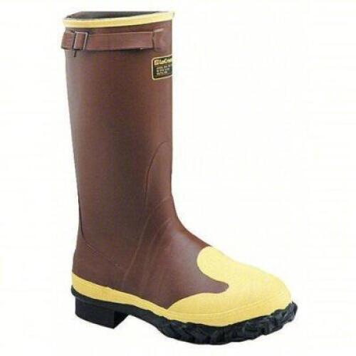 DESCRIPTION: (2) PAIRS OF RUBBER BOOTS BRAND/MODEL: LACROSSE #35GT60 INFORMATION: BROWN, RUBBER, STD HT SIZE: SIZE 9 RETAIL$: $229.41 EA QTY: 2