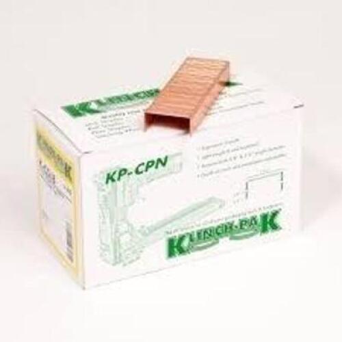 DESCRIPTION: (10) BOXES OF (25000) CARTON CLOSING STAPLES BRAND/MODEL: KLINCH-PAK #K-C5/8 SIZE: 1-1/4" CROWN, 5/8" LENGTH RETAIL$: $256.18 TOTAL QTY:
