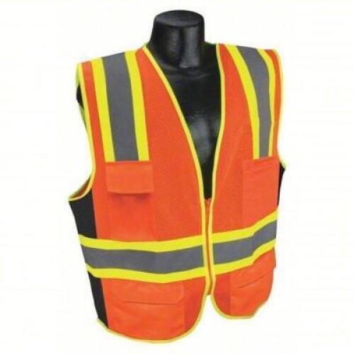 DESCRIPTION: (24) HIGH VISIBILITY SAFETY VEST BRAND/MODEL: CONDOR #53YM78 INFORMATION: ORANGE / RED REFLECTIVE SIZE: 4XL RETAIL$: $27.36 EA QTY: 24