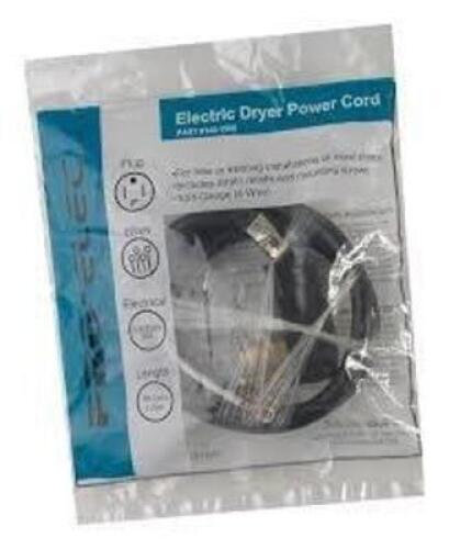 DESCRIPTION: (12) ELECTRIC DRYER POWER CORD BRAND/MODEL: PRO-ELEC #140-1505 INFORMATION: 4 WIRE RETAIL$: $15.43 EA QTY: 12