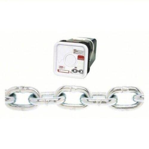 DESCRIPTION: (1) CARBON STEEL CHAIN BRAND/MODEL: CAMPBELL #49DM23 INFORMATION: STEEL, 1/4 IN TRADE SIZE, 1,300 LB WORKING LOAD LIMIT SIZE: 100 FT LG R