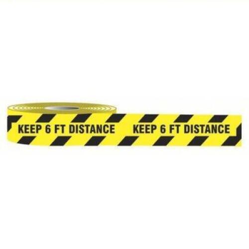 DESCRIPTION: (12) ROLLS OF BARRICADE TAPE BRAND/MODEL: 56JU86 INFORMATION: KEEP 6FT DISTANCE SIZE: 3X1000 RETAIL$: $50.14 EA QTY: 12
