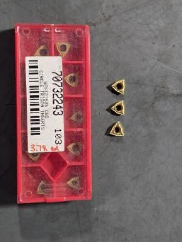 DESCRIPTION: (13) CARBIDE BORING INSERTS BRAND/MODEL: WIDIA WHPT2150UF CG5 RETAIL$: $131.30 QTY: 13