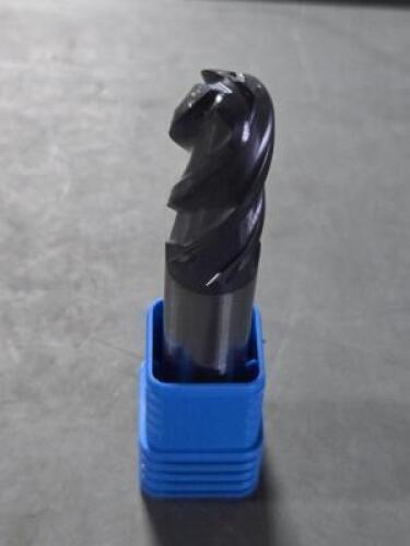 DESCRIPTION: (2) SOLID CARBIDE BALL END MILL BRAND/MODEL: YG-1 EMB79040 SIZE: 5/8" DIA 1-1/4" LOC RETAIL$: $125.00 QTY: 2