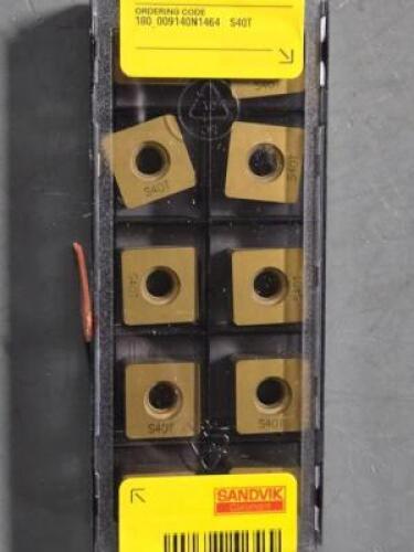 DESCRIPTION: (30) CARBIDE MODULMILL INSERTS BRAND/MODEL: SANDVIK COROMANT 180_009140N1464 S40T RETAIL$: $628.50 QTY: 30