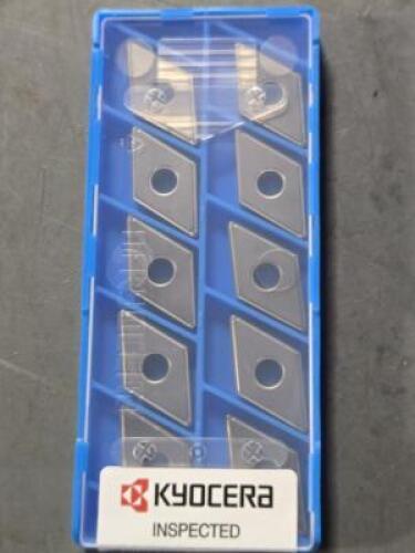 DESCRIPTION: (30) CARBIDE TURNING INSERTS BRAND/MODEL: KYOCERA DNGG 432 DP RETAIL$: $610.30 QTY: 30