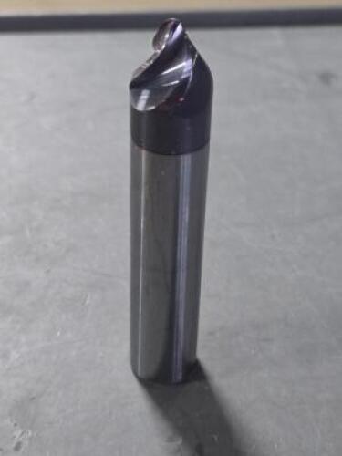 DESCRIPTION: (2) SOLID CARBIDE 30 DEG TAPER FORM BARREL CUTTER END MILL BRAND/MODEL: ACCUPRO 03327988 SIZE: 0.6250" SM. END DIA 5/8" SD 0.5469" LOC RE