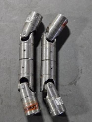 DESCRIPTION: (2) DD-TYPE UNIVERSAL JOINTS BRAND/MODEL: LOVEJOY 68514417102 SIZE: 7/16" ID 7/8 OD 7/8" BORE DEPTH RETAIL$: $466.06 QTY: 2