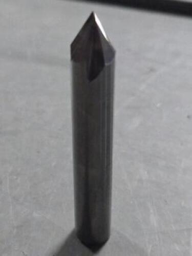 DESCRIPTION: (1) SOLID CARBIDE CHAMFER MILL BRAND/MODEL: ACCUPRO 09550781 SIZE: 3/8" DIA 60* RETAIL$: $48.62 QTY: 1