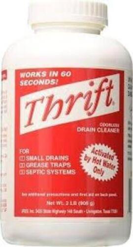 DESCRIPTION: (6) DRAIN CLEANER, ODORLESS BRAND/MODEL: THRIFT SIZE: 2 LBS RETAIL$: $40.00 EA QTY: 6