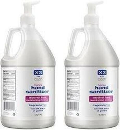 DESCRIPTION: (2) FOAMING HAND SANITIZER BRAND/MODEL: X3 CLEAN SIZE: 1 GALLON RETAIL$: $25.78 EA QTY: 2