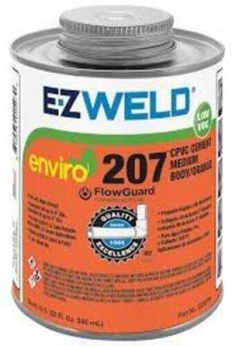 DESCRIPTION: (6) CPVC CEMENT BRAND/MODEL: EZ WELD 207 SIZE: 16 FL OZ RETAIL$: $7.49 EA QTY: 6