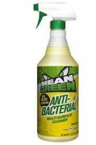 DESCRIPTION: (12) ANTI-BACTERIAL CLEANER BRAND/MODEL: MEAN GREEN #56JF18 SIZE: 1 QT RETAIL$: $5.00 EA QTY: 12