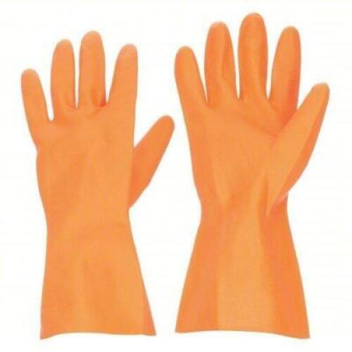 DESCRIPTION: (6) PAIRS OF CHEMICAL RESISTANT GLOVES BRAND/MODEL: CONDOR #2YEN4 INFORMATION: ORANGE SIZE: 13 IN LONG SIZE 10 RETAIL$: $1.77 EA QTY: 6