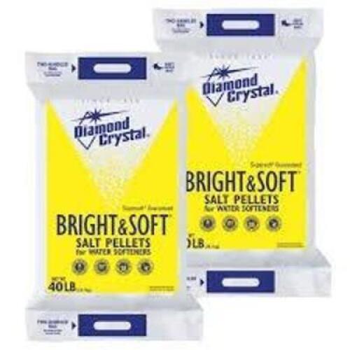 DESCRIPTION: (2) BRIGHT AND SOFT SALT WATER BLOCK BRAND/MODEL: DIAMOND CRYSTAL SIZE: 40 LB QTY: 2