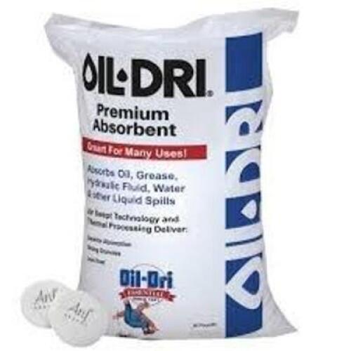 DESCRIPTION: (2) BAGS OF OIL ABSORBENT BRAND/MODEL: OIL DRI INFORMATION: SEE INSPECTION SIZE: 50 LB BAGS RETAIL$: $56.25 EA QTY: 2