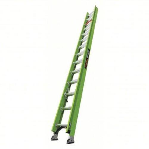 DESCRIPTION: (1) EXTENSION LADDER BRAND/MODEL: LITTLE GIANT/HYPERLITE 28 INFORMATION: FIBERGLASS, 300LB LOAD CAPACITY RETAIL$: $561.32 SIZE: 28' LADDE