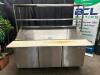 DESCRIPTION NORPOLE 70" REFRIGERATED SANDWICH PREP UNIT W/ TWO TIER STAINLESS RISER. BRAND / MODEL: NORPOLE NP3R-SWMT ADDITIONAL INFORMATION TESTED AN