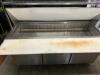 DESCRIPTION NORPOLE 70" REFRIGERATED SANDWICH PREP UNIT W/ TWO TIER STAINLESS RISER. BRAND / MODEL: NORPOLE NP3R-SWMT ADDITIONAL INFORMATION TESTED AN - 4