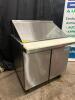 DESCRIPTION NORPOLE 36" REFRIGERATED SANDWICH PREP UNIT. BRAND / MODEL: NORPOLE SP2R-SWMT36 ADDITIONAL INFORMATION TESTED AND WORKING. 115 VOLT, 1 PHA - 3