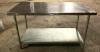 DESCRIPTION 60" X 30" STAINLESS TABLE W/ UNDER SHELF. SIZE 60" X 30" LOCATION BAY 6 QTY 1