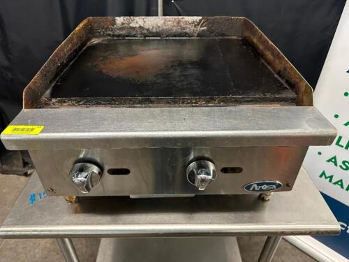 DESCRIPTION ATOSA 24" GAS FLAT GRILL. BRAND / MODEL: ATOSA ADDITIONAL INFORMATION NATURAL GAS. EQUIPMENT STAND IS NOT INCLUDED. SIZE 24" LOCATION BAY