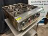 DESCRIPTION SERV-WARE FOUR BURNER COUNTER TOP RANGE. BRAND / MODEL: SERV-WARE ADDITIONAL INFORMATION NATURAL GAS. EQUIPMENT STAND IS NOT INCLUDED. SIZ - 3