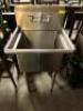 DESCRIPTION 24" X 23" SINGLE WELL STAINLESS PREP SINK SIZE 23" X 24" LOCATION BAY 6 QTY 1 - 2