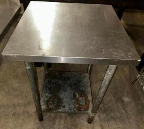 DESCRIPTION 24" X 24" STAINLESS TABLE. SIZE 24" X 24" LOCATION BAY 6 QTY 1