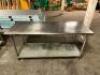 DESCRIPTION 72" X 30" HEAVY DUTY STAINLESS TABLE. SIZE 72" X 30" LOCATION BAY 6 QTY 1 - 3