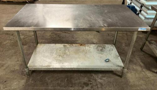 DESCRIPTION 60" X 30" STAINLESS TABLE W/ UNDER SHELF. ADDITIONAL INFORMATION CONTENTS ARE NOT INCLUDED. SIZE 60" X 30" LOCATION BAY 6 QTY 1